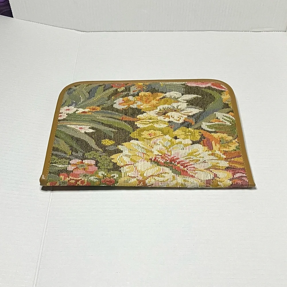 Vintage ADOLFO Floral Tapestry Portfolio Folder